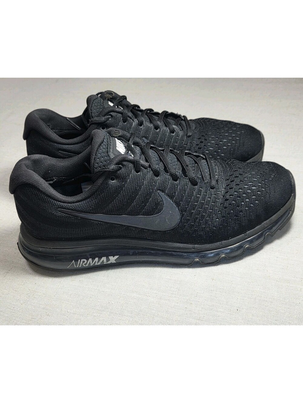 Nike Air Max 2017 Triple Black 849559-004 Men's Size 10.5 Running Shoes